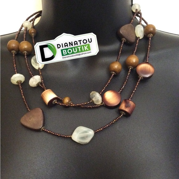 Fatima’s Boutique Jewelry - Fashion Multi Strand Beads Necklace